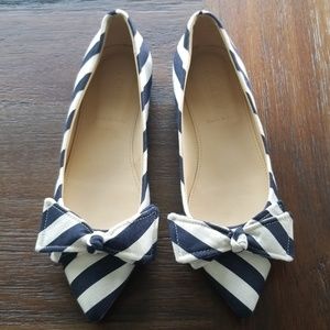 Blue & White Striped J.Crew Flats - Size 5 1/2